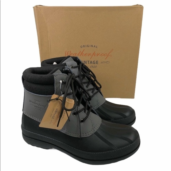 WEATHERPROOF Heritage Grey Duck Boots - Picture 1 of 10